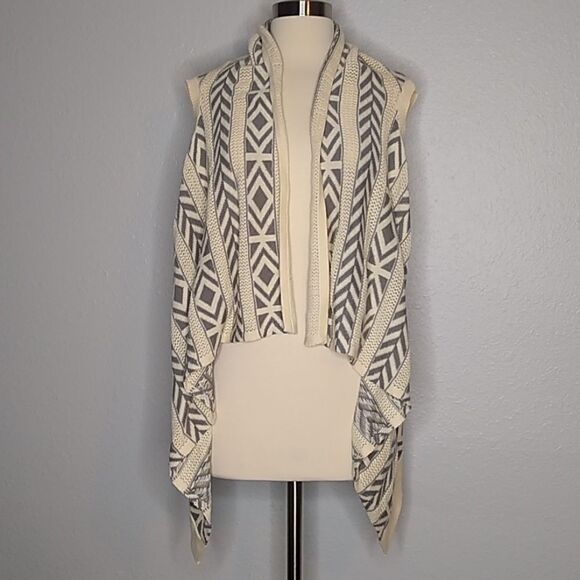 Woolrich Ponsford Long Knit Open Vest Nordic Woman's Medium - Picture 2 of 6